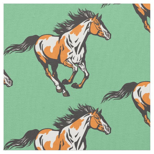 Galloping pinto Horse Tyg (Närbild)