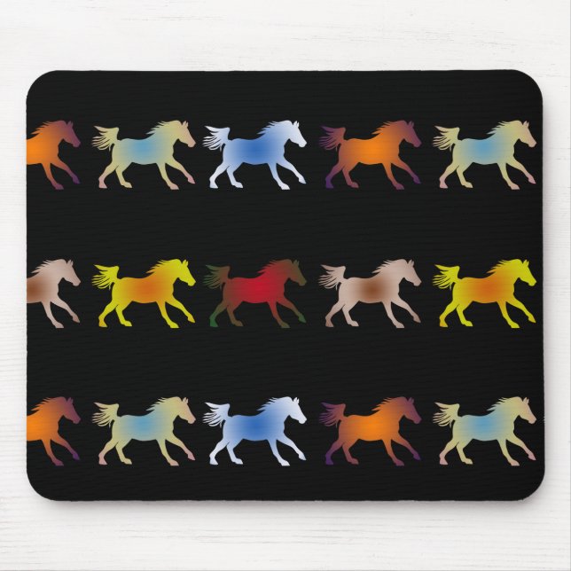 Galloping Ponies on Black Musmatta (Framsidan)