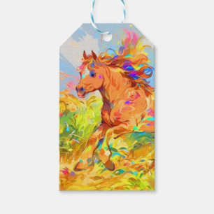 Galloping Pony - Children's Bok Art Presentetikett