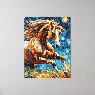 Galloping Sorrel Horse Canvastryck