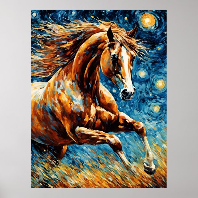 Galloping Sorrel Horse Poster (Framsidan)