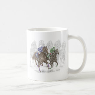 Galloping Tävling Horses Kaffemugg