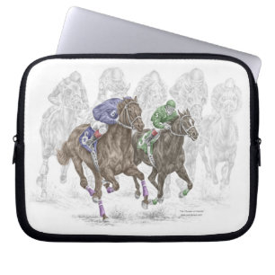 Galloping Tävling Horses Laptop Sleeve
