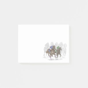 Galloping Tävling Horses Post-it Block
