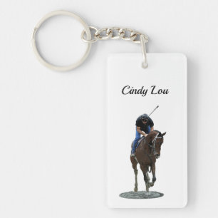 Galloping Thoroughborn Horse Acrylic Keychain
