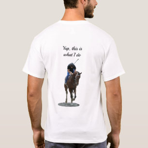 Galloping Thoroughborn Horse and Rider B T-Shirt