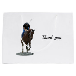 Galloping Thoroughborn Horse and Rider Gift Bag