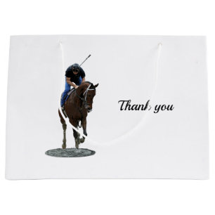Galloping Thoroughborn Horse and Rider Gift Bag