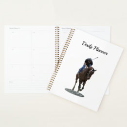 Galloping Thoroughborn Horse Daily Planner