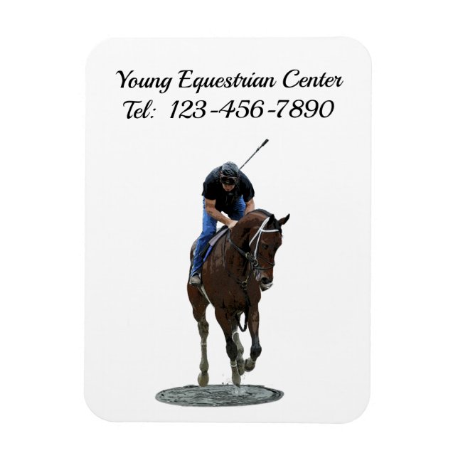 Galloping Thoroughborn Horse Flexible Magnet (Vertikal)