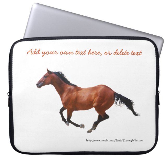 Galloping Thoroughborn Horse Laptop sleeve (Framsidan)