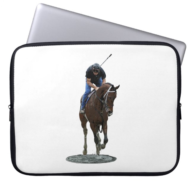 Galloping Thoroughborn Horse Laptop sleeve (Framsidan)
