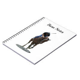 Galloping Thoroughborn Horse Spiral Photo Notebook Anteckningsbok