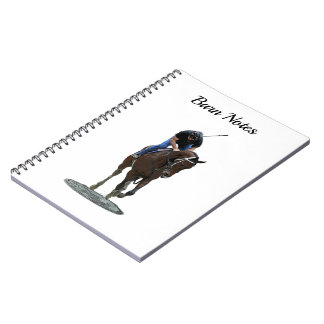 Galloping Thoroughborn Horse Spiral Photo Notebook Anteckningsbok