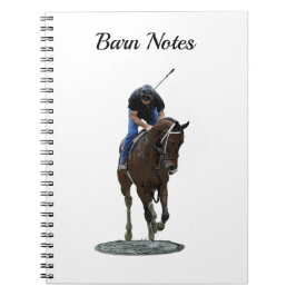 Galloping Thoroughborn Horse Spiral Photo Notebook Anteckningsbok