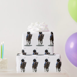 Galloping Thoroughborn Horse Wrapping Papper Presentpapper