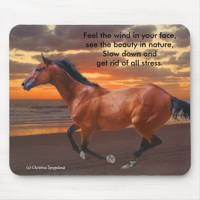 Galloping Thoroughborn Ocean Mousepad Musmatta (Framsidan)