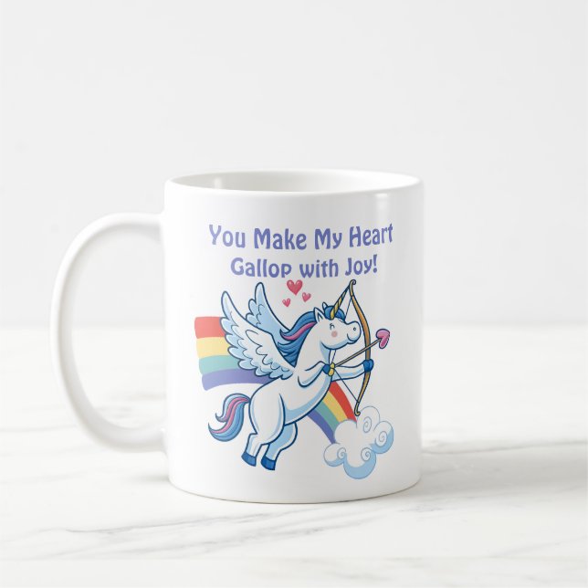 Galloping Unicorn Cupid’s Love Magic  Kaffemugg (Vänster)