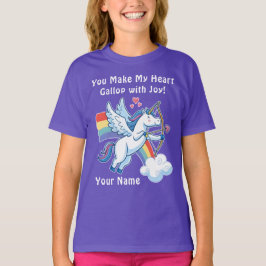Galloping Unicorn Cupid’s Love Magic T Shirt