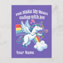 Galloping Unicorn Cupid’s Love Magic Vykort