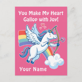 Galloping Unicorn Cupid’s Love Magic Vykort