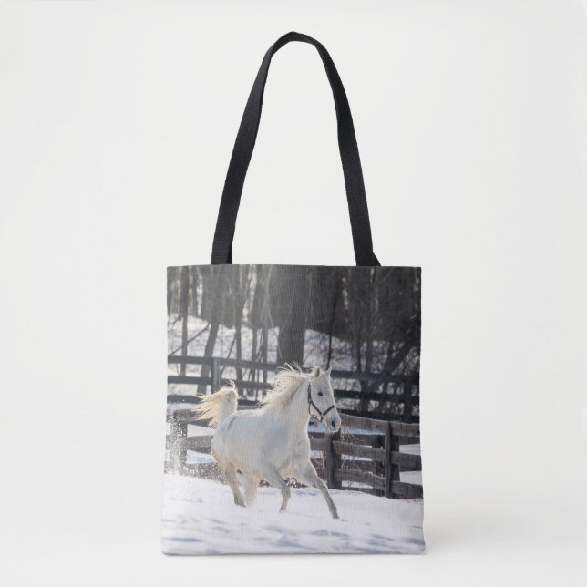 Galloping White Horse Tygkasse (Framsida)
