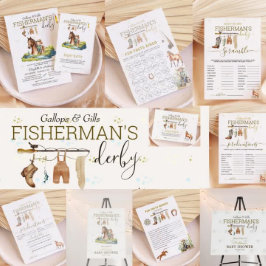 Gallops & Gills Fishermans Derby Baby Shower Presentaskar
