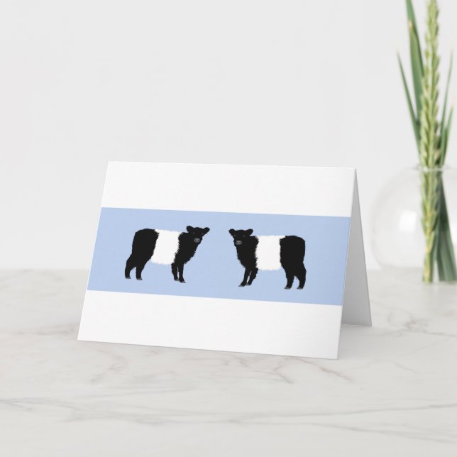 Galloway calf brthday card tack kort (Framsida)