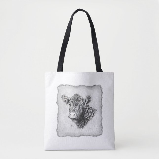 Galloway Cow Tote Bag Tygkasse (Framsida)