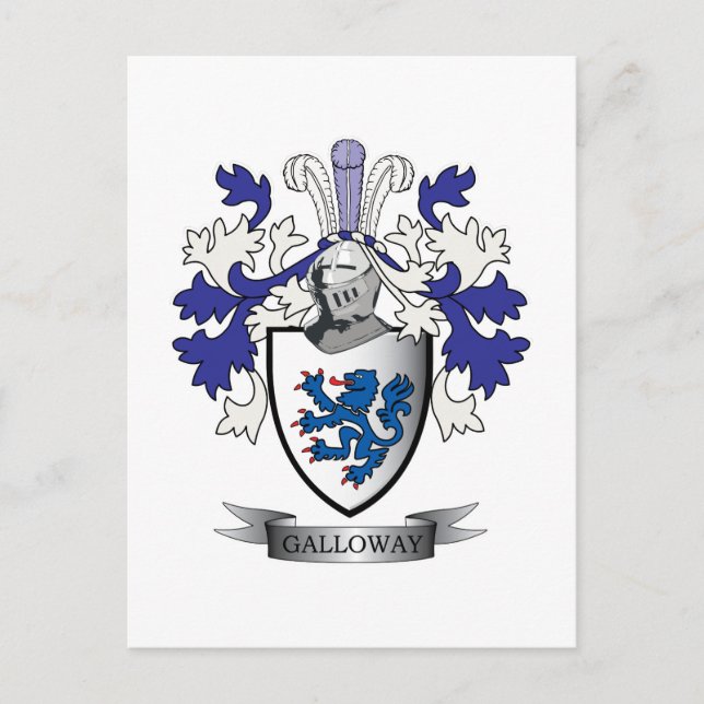 Galloway Family Crest Jackar av Arm Vykort (Framsida)