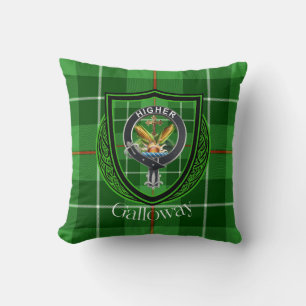 Galloway Scottish Klan Tartan & Vapensköld Kudde