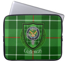 Galloway skotska klan tartan och vapensköld 