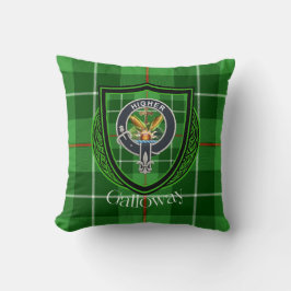 Galloway skotska klan tartan & vapen kudde