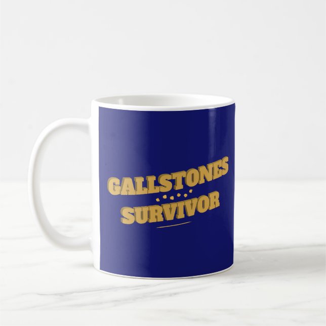 Gallstones Survivor Roligt Gallblåsa Kirurgi Kaffemugg (Vänster)