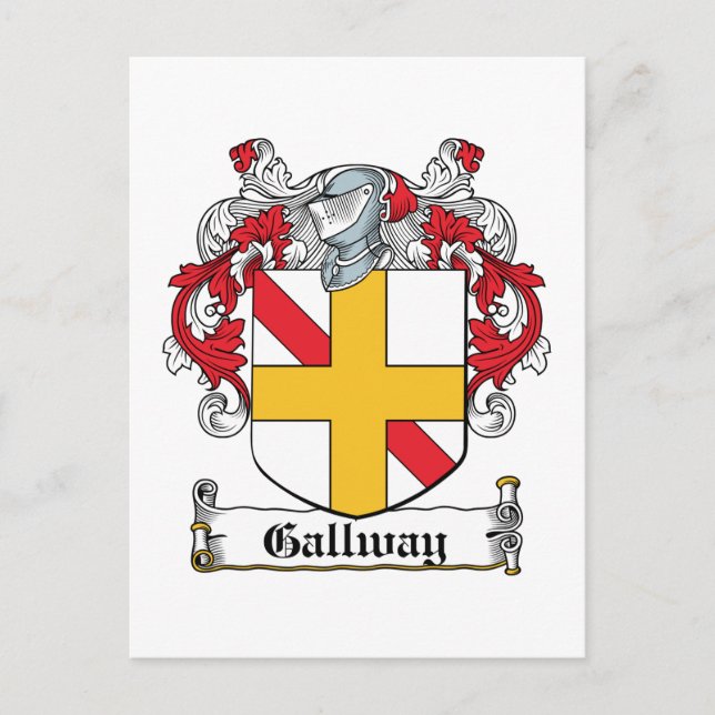 Gallway Family Crest Vykort (Framsida)