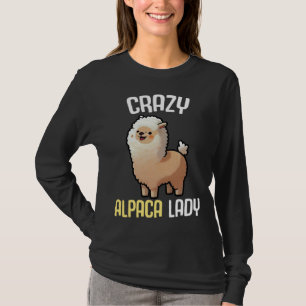 Galna Alpaca Dam Kvinnors Söt Alpaca Lama Zoo 5 T Shirt