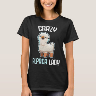 Galna Alpaca Dam Kvinnors söta Alpaca Lama Zoo 4 T Shirt