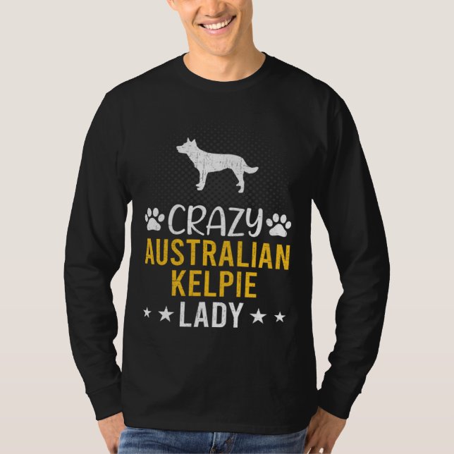 Galna australiensisk kelpie damhund t shirt (Framsida)