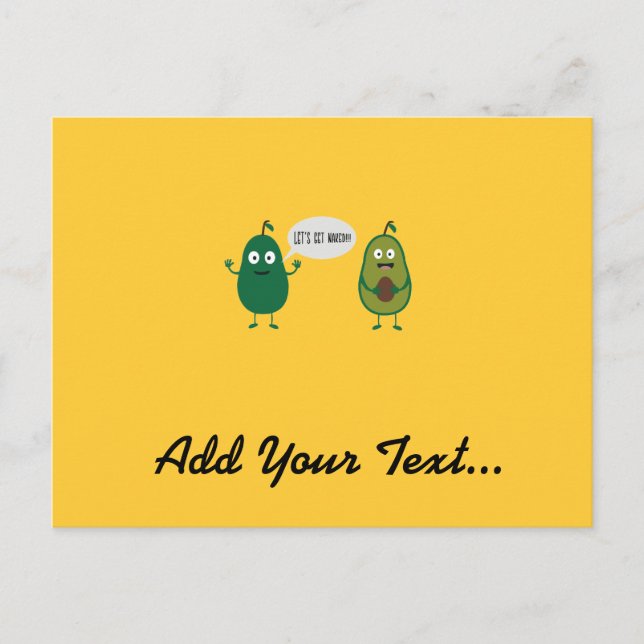 galna avokado-underklänningar vykort (Framsida)