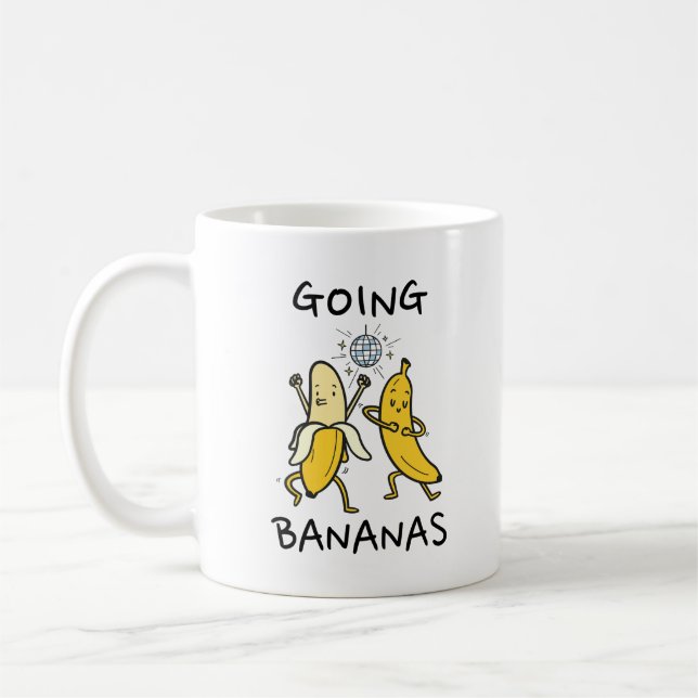 Galna Bananer Dansande Bananer Klassisk Mugg (Vänster)