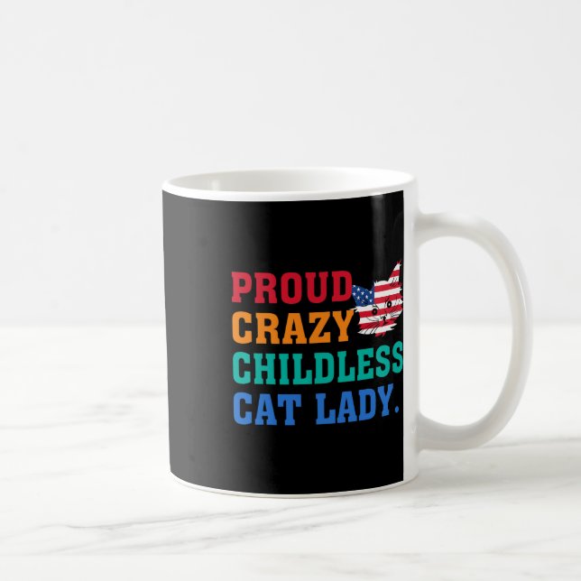 Galna barnlösa kattdamen Kamala-harris fru preside Kaffemugg (Höger)