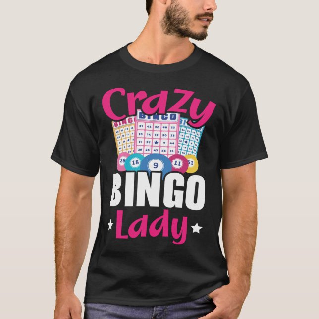 Galna Bingo Dam Mormor Farmor Mormor Farfar T Shirt (Framsida)