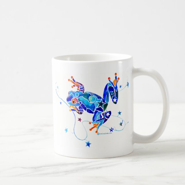 GALNA BLÅTTTRÄDGRODOR KAFFEMUGG (Höger)