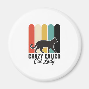 Galna Calico Katt Dam Vintage Retro Katt Design_1 Magnet
