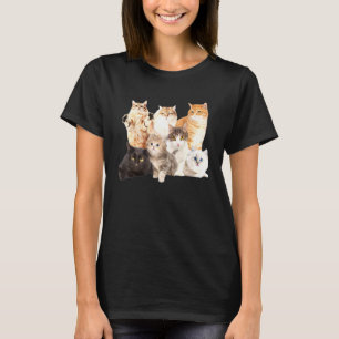Galna Cat Dam-massor av katttrådjur Party T Shirt