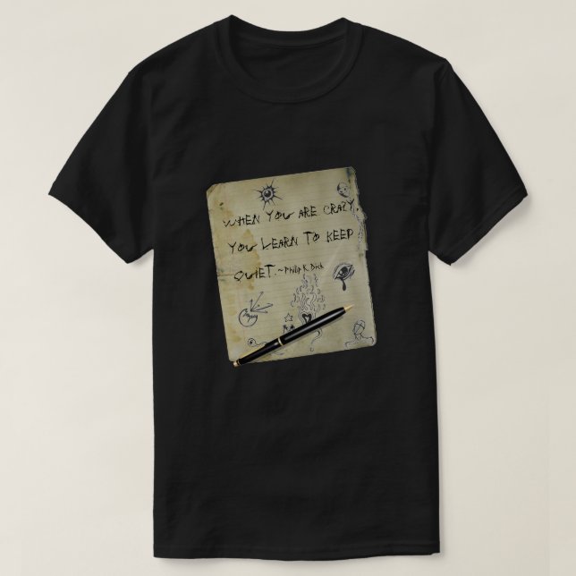 "Galna" citationsteckenGrungeklotter T Shirt (Design framsida)