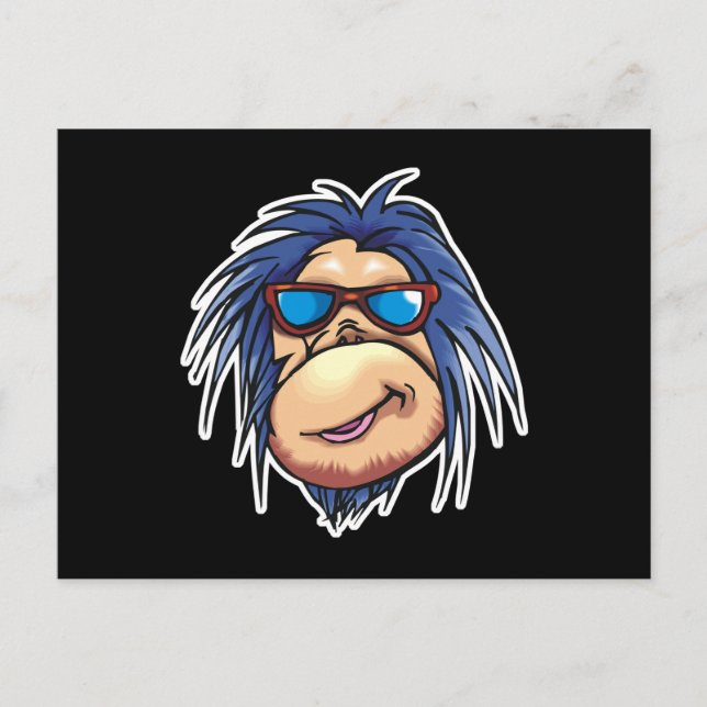 galna coola ansikte vykort (Framsida)