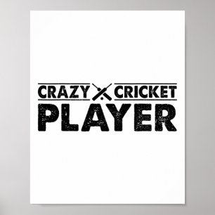 Galna Cricketspelaren - Cricketande Cricketspelare Poster