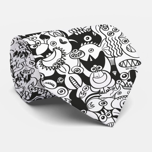 Galna dockor med sömlös mönster-design slips (Rullad)