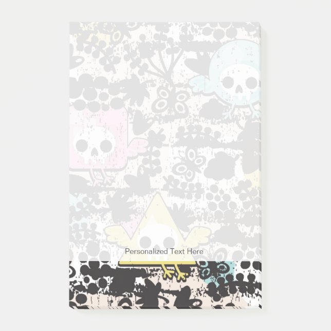 Galna fåglar mönster post-it block (Framsida)